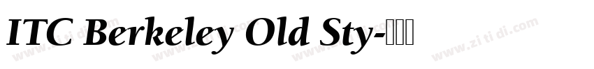 ITC Berkeley Old Sty字体转换
